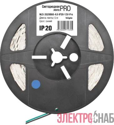 Лента светодиодная 71 435 NLS-3528B60-4.8-IP20-12В-Pro R5 4.8Вт/м (уп.5м) Navigator 71435