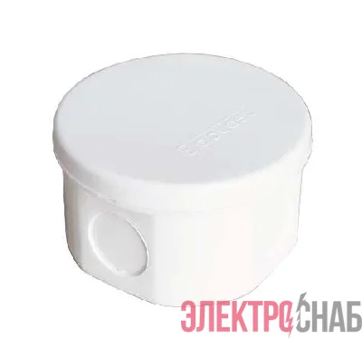 Коробка распределительная ОП 75х45мм IP54 4 выхода без гермовводов крышка защелкивающаяся бел. Epplast 245351