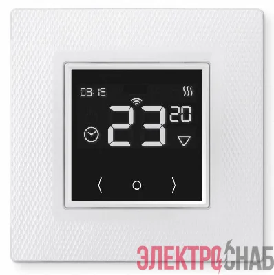 Терморегулятор прогр. EcoSmart 25 сенс. дисплей датчик пола/датчик возд. 3.5кВт 16А бел. (в компл. переходник для рамок Unica/Valena/Basic 55) ССТ 2239190