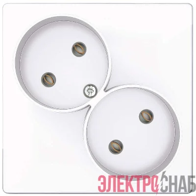 Розетка 2-м СП Simon 24 16А IP20 2х2P без защ. шторок механизм бел. Simon 2450457-030