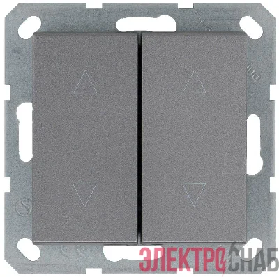 Выключатель для жалюзи 2-кл. 10А IP20 механизм алюм. Jasmart G3028S