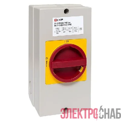 Переключатель кулачковый ПК-2-13 63А 3п "ВКЛ-ВЫКЛ" с блокировкой в боксе IP65 PROxima EKF pk-2k-13-63-a65