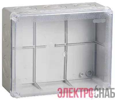 Коробка распаячная ОП 240х195х90 IP55 КМ41276 прозр. крыш. IEK UKO10-240-195-090-K51-55