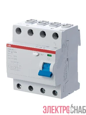 Выключатель дифференциального тока (УЗО) 4п 40А 300мА тип AC F204 ABB 2CSF204001R3400