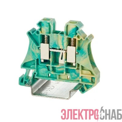 Клемма заземления винтовой зажим 2 точки подключения 6кв.мм DKC TUR-6-PE