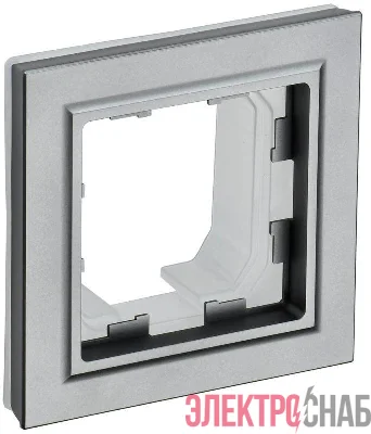 Рамка 1-м IP44 BRITE РУ-1-БрС-44 сталь IEK BR-M12-44-K46