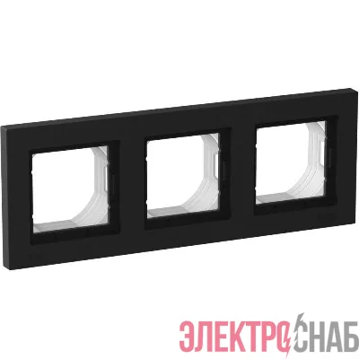 Рамка 3-м AtlasDesign Aqua IP44 карбон SE ATN441003