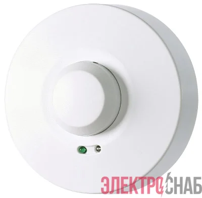 Датчик движения микроволновый DRM-02 (бел. потолочный макс. дальность 1-10м 360град. монтаж на плоскость 230В АС 5А 1NO IP40) F&F EA01.007.007