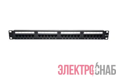 Патч-панель 19 1U кат.6 неэкранир. 24 порта RJ45 Dual IDC TOKOV ELECTRIC TKE-PP-6-1U-24P-UTP