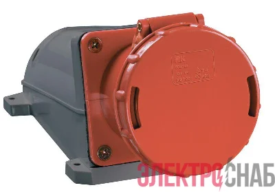 Розетка ОП 63А 380В 3P+PЕ ССИ-134 IP54 IEK PSR12-063-4