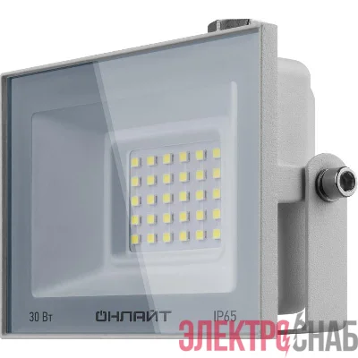 Прожектор светодиодный 90 134 OFL-30-4K-WH-IP65-LED 30Вт 4000К IP65 2400лм бел. ОНЛАЙТ 90134