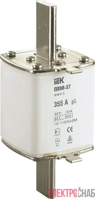 Вставка плавкая ППНИ-37 355А габарит 2 IEK DPP40-355