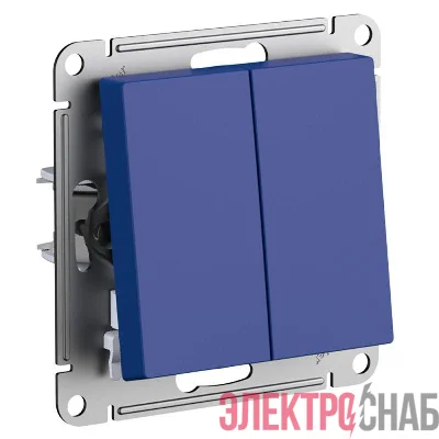 Переключатель 2-кл. AtlasDesign (сх. 6/2) 10AX механизм аквамарин SE ATN001165