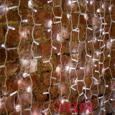 Гирлянда светодиодная "Светодиодный Дождь" 2х1.5м 300LED бел. 23Вт 230В IP65 эффект мерцания провод бел. (нужен шнур питания 303-500-1) Neon-Night 235-221