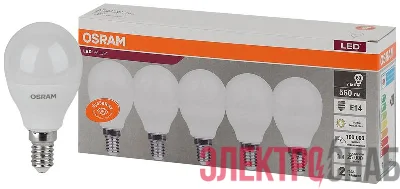 Лампа светодиодная LED Value LVCLP60 7SW/830 230В E14 2х5 RU (уп.5шт) OSRAM 4058075578104