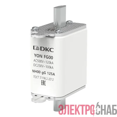 Предохранитель YON ножевого типа FG00 с одинарной индикацией 125А DKC 1FG00-0125