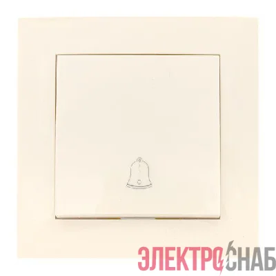 Кнопка звонка 1-кл. СП Валенсия 10А IP20 крем. PROxima EKF EWV10-026-20
