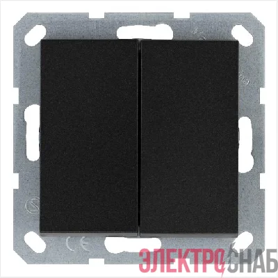 Переключатель перекрестный 2-кл. 10А IP20 механизм антрацит Jasmart G3014B