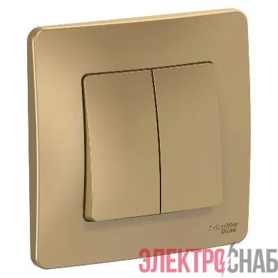 Выключатель 2-кл. СП Blanca 10А IP20 (сх. 5) 250В титан SE BLNVS010504