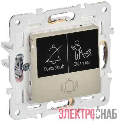 Кнопка звонка SKANDY 10А SK-V17B для отелей с индикацией беж. IEK SK-V14-2-10-K10