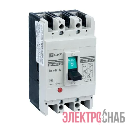 Выключатель авт. 3п ВА-99М 63/63А 20кА PROxima EKF mccb99-63-63m