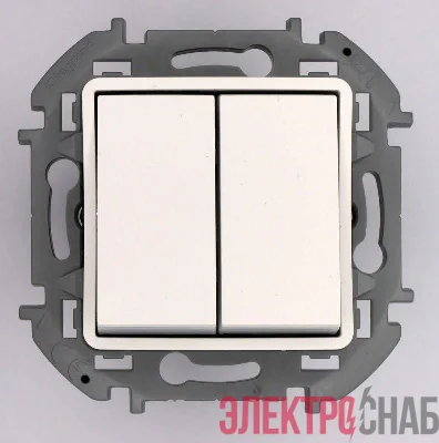 Переключатель модульный 2-кл. Inspiria 10AX 250В бел. Leg 673655