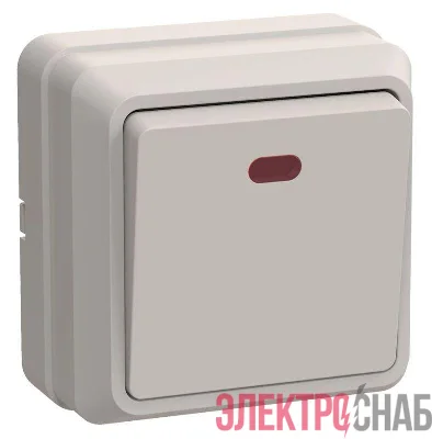 Выключатель 1-кл. ОП Октава 10А IP20 ВС20-1-1-ОКм с индикацией крем. GENERICA EVO11-K33-10-DC