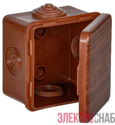 Коробка распаячная ОП КМ 65х65х50 IP54 откид. крышка 4 ввода дуб IEK UKO31-065-065-050-K24-54