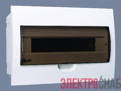 Корпус встраиваемый ЩРВ-П-18 25х40х10 18мод. IP41 пластик. DEKraft 31005DEK