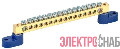 Шина нулевая ШНИ-8х12-16-У2-С на двух угловых изоляторах IEK YNN10-812-16C2-K07