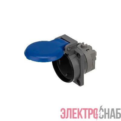 Розетка влагозащ. с крышкой с/з скрытая установка16А IP54 каучук Rexant 111-008
