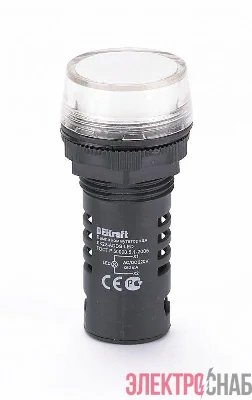 Лампа коммутационная ADDS ЛК-22 d22мм 220В AC/DC бел. LED DEKraft 25121DEK