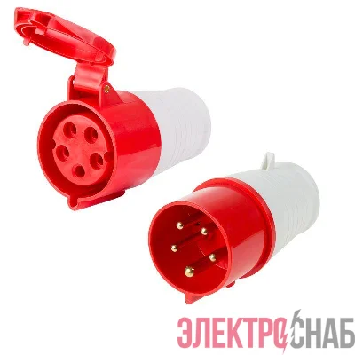 Набор розетка 225 переносная + вилка 025 32А 380В IP44 Rexant 11-8905-14