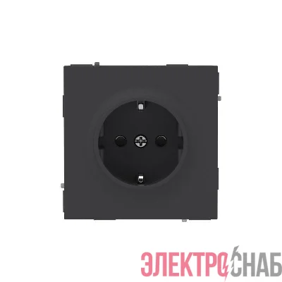 Розетка силовая KANT 2P+E защ. шторки черн. уголь DKC 7012003
