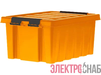 Ящик 415х300х190 мм с крышкой и клипсами оранжевый Rox Box 16 Rox Box 16
