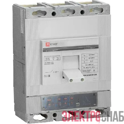 Выключатель автоматический 3п 800/800А 35кА ВА-99 PROxima электр. расцеп. EKF mccb99-800-800e