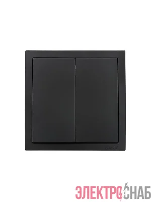Выключатель 2-кл СП ZIMA IP20 10А безвинт. зажим черн. бархат LEZARD 704-4288-101QC