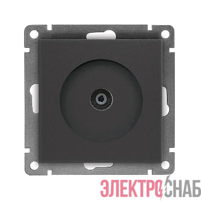 Розетка телевизионная TV 1-м СП Афина механизм графит Universal A0027-Gr