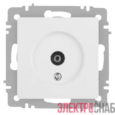 Розетка телевизионная одиночная TV СП Accent 6-301-01М IP20 бел. матов. Intro Б0063603