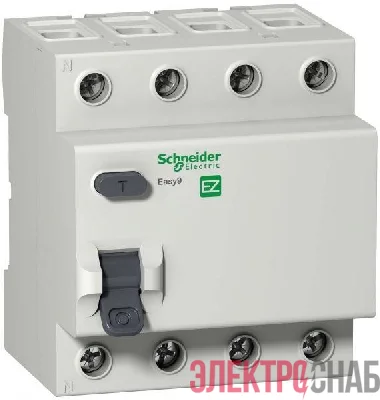 Выключатель дифференциального тока (УЗО) 4п 40А 100мА тип AC EASY9 230В SchE EZ9R54440