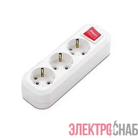 Колодка удлинителя 3-м с заземл. с выкл. Makel MGP211