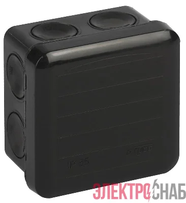 Коробка распределительная ОП 70х70х40мм двухкомпонентн. 8 вводов IP65 черн. Ruvinil 67230Ч