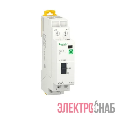 Контактор модульный RESI9 1P+N 20А 2НО 230/250В АС 50Гц SchE R9C20220