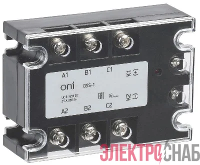 Реле твердотельное OSS-1 25А 380В AC 3-32В DC ONI OSS-1-3-25-B