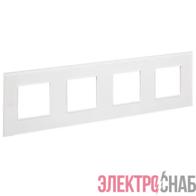 Рамка 4-м SKANDY SK-F24W стекло арктич. бел. IEK SK-M42-G-K01