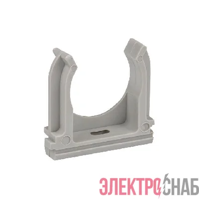 Держатель для труб (клипса) d32мм сер. (уп.50шт) Plast EKF derj-z-32n
