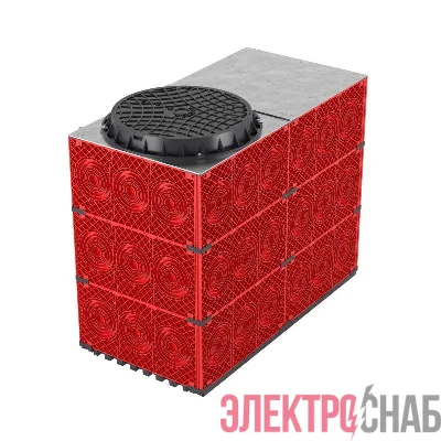 Колодец пластиковый для кабельной канализации с пластиковым люком1500х750х1125 DKC 281500