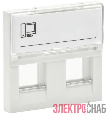 Панель лицевая 2мод. 2вх. Keystone бел. PRIMER IEK PR-KK40D-PLK2-0-2-K01