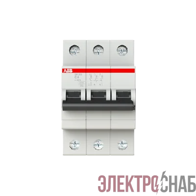 SH203 C6   6,0кА  Автоматический выключатель 3-полюсный 2CDS213001R0064