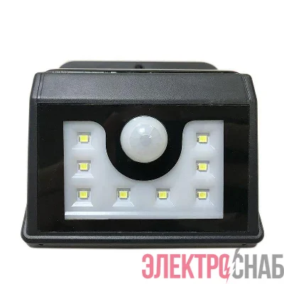 Светильник светодиодный настенный 8LED с датчиком движения и освещенности (фотореле) солнечная батарея Lamper 602-210